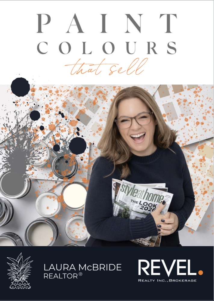 Cover of Laura McBride's guide to paint colours that sell, Revel Realty Inc., Brokerage