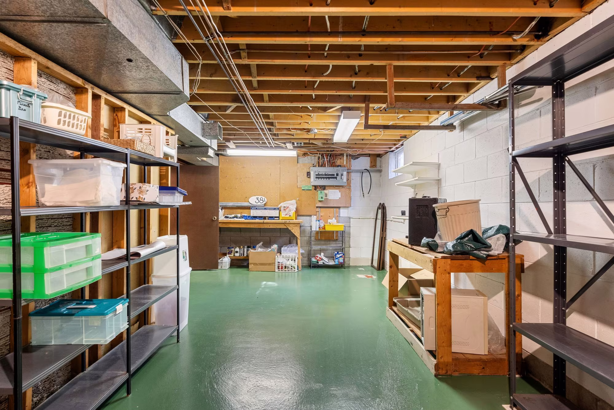 Storage and utility room in the basement at 38A Deep Dene Dr, Highland Creek Village