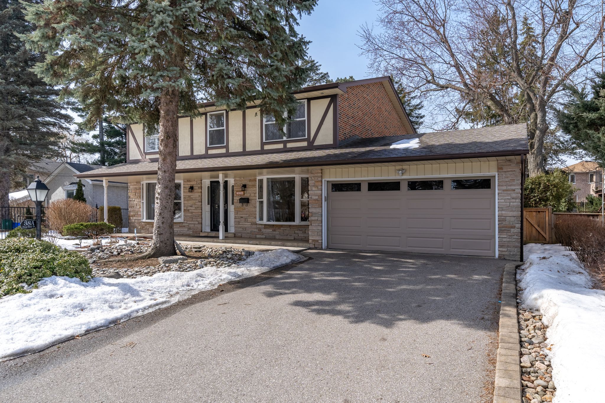 A street view of 38A Deep Dene Dr taken in winter 2025