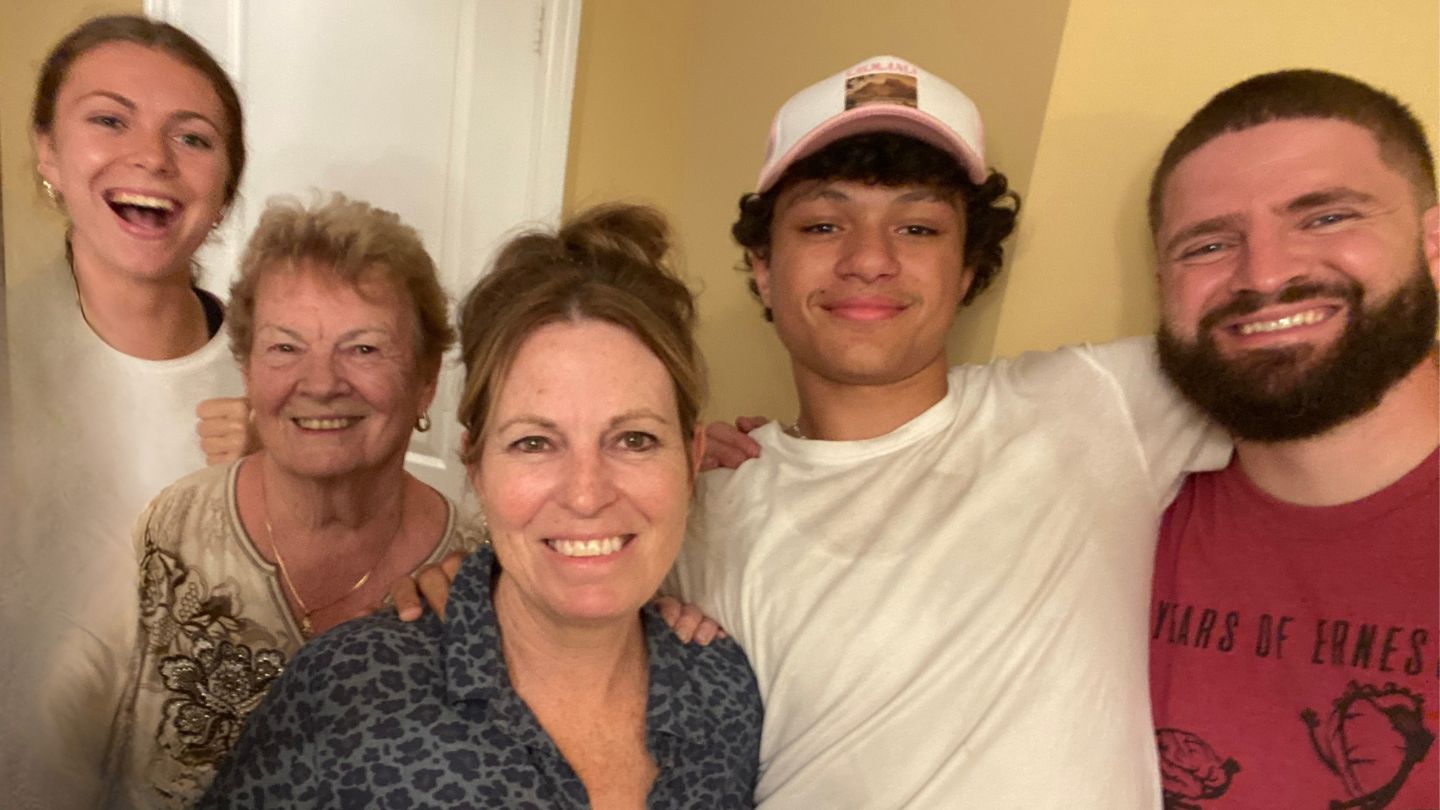 Whitby client celebrating a meaningful move with family support