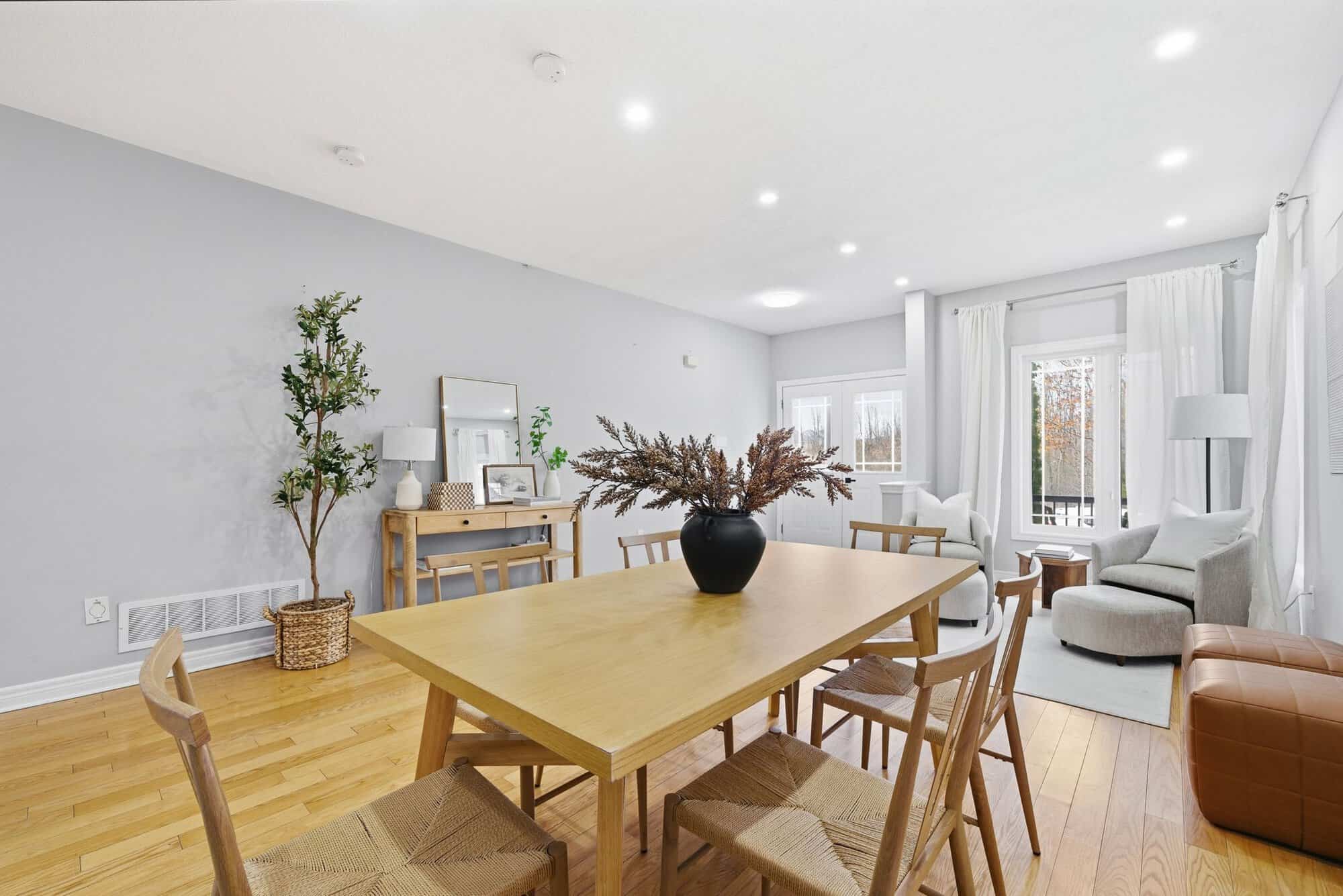 A South Ajax Semi Living room that is well decorated to attract most people.