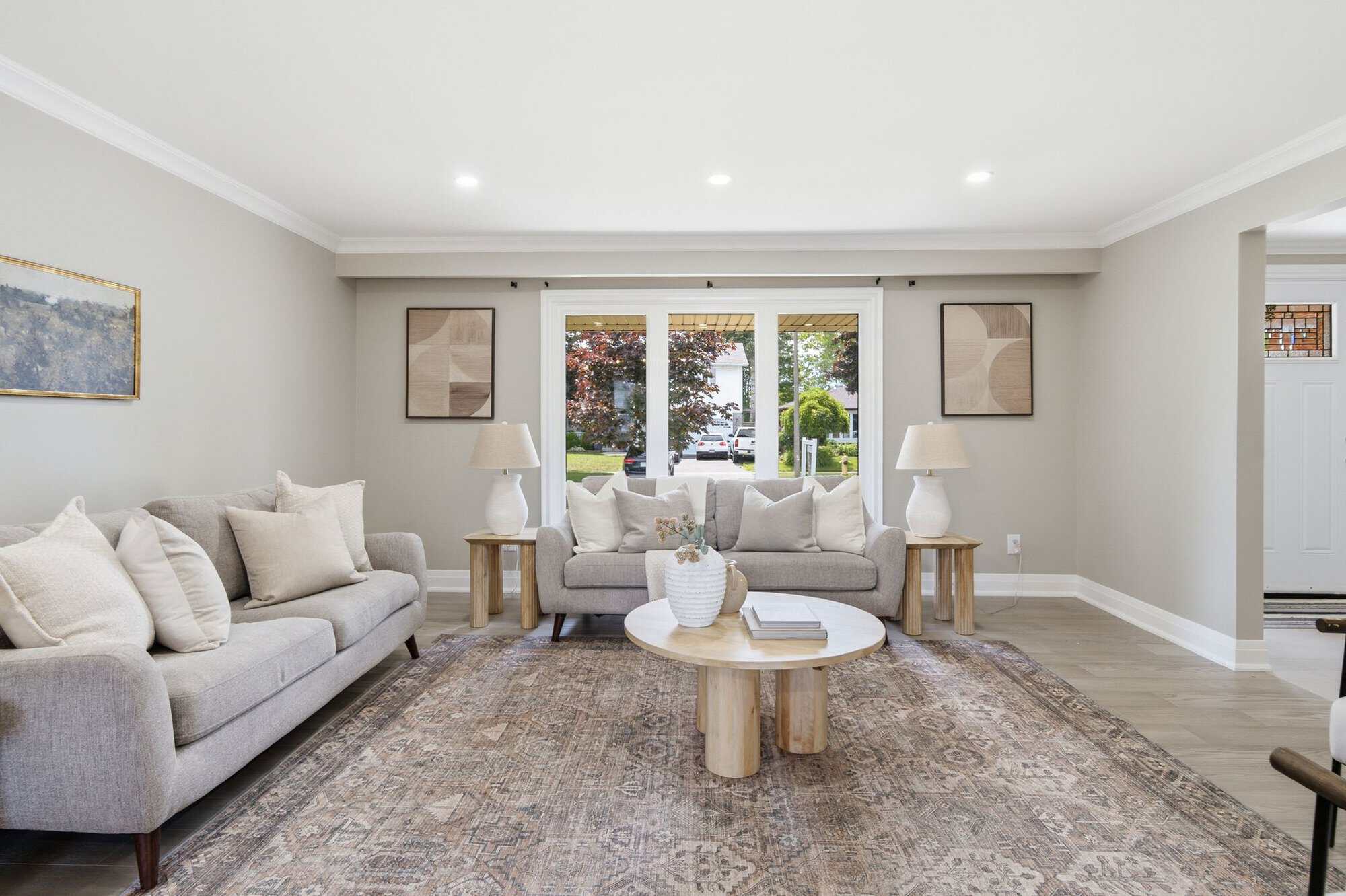 A South Ajax Semi Living room that is well decorated to attract most people.