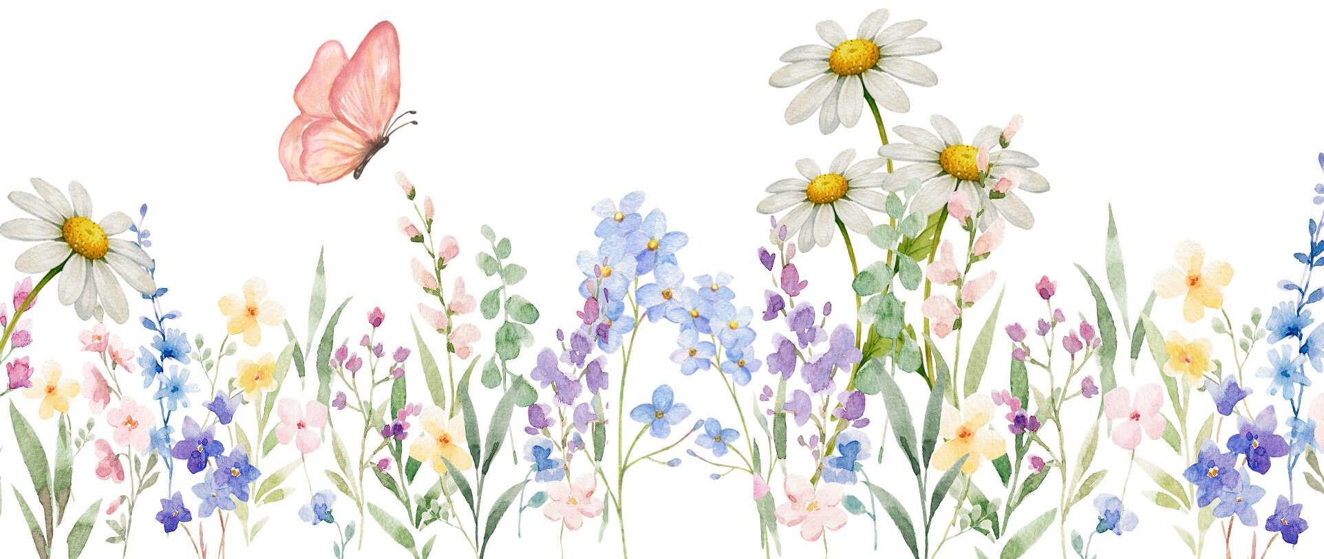 Illustration of watercolour flowers with the words 13 Flowers Cres Ajax typed above
